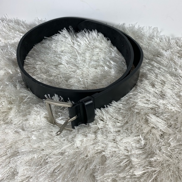 Tommy Hilfiger Spellout Leather Black Belt